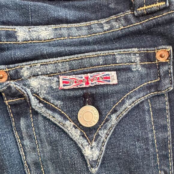 VTG Hudson Jeans Women's 28L Blue Vintage Bootcut Low rise Y2K 90s Made in USA - Picture 12 of 14